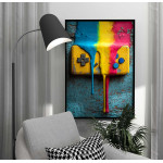 Retro Spelkontroll - Färgstark poster