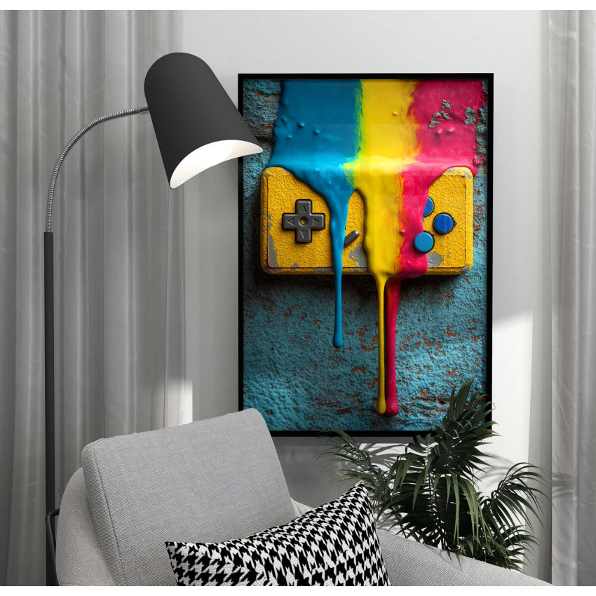 Retro Spelkontroll - Färgstark poster