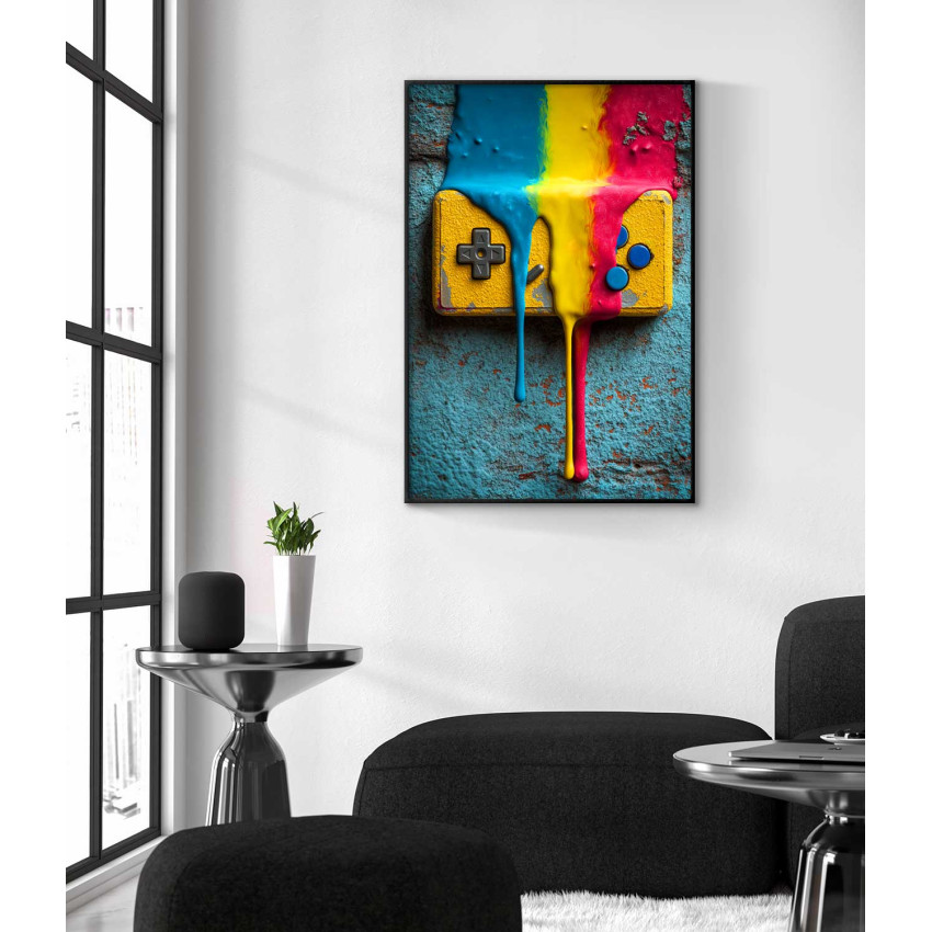 Retro Spelkontroll - Färgstark poster