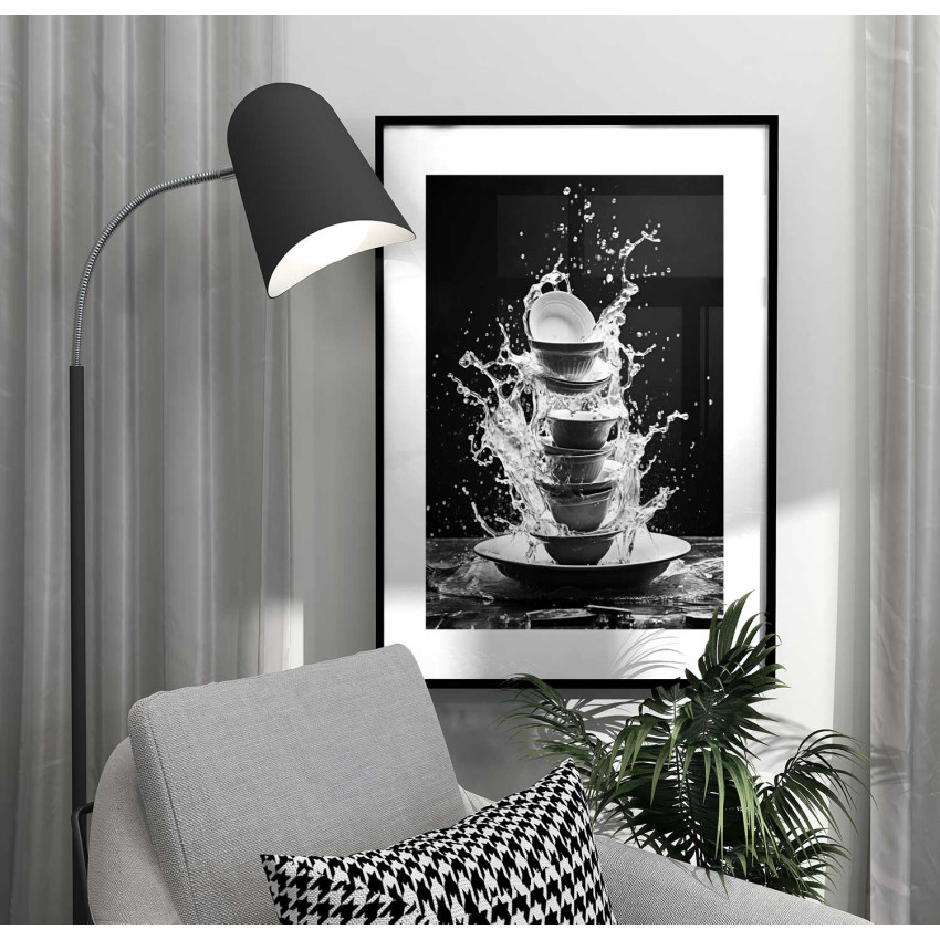 Splashing Dishes - Trendy poster for the kitchen
