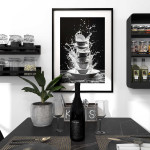 Splashing Dishes - Trendy poster for the kitchen
