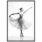 Vacker Ballerina - Snygg & Simpel Svartvit Poster