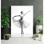Vacker Ballerina - Snygg & Simpel Svartvit Poster