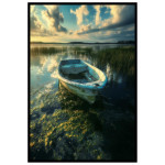 Small boat and nature poster
