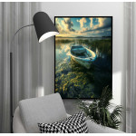 Small boat and nature poster