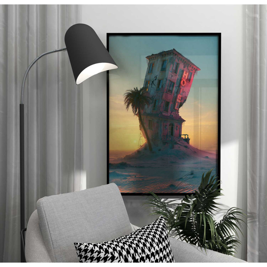 Neon Hotel - Färgglad poster