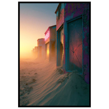 Neon Ruins - Färgglad poster