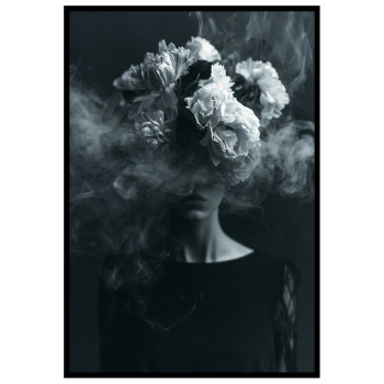 Fashion flower girl – Abstrakt Poster