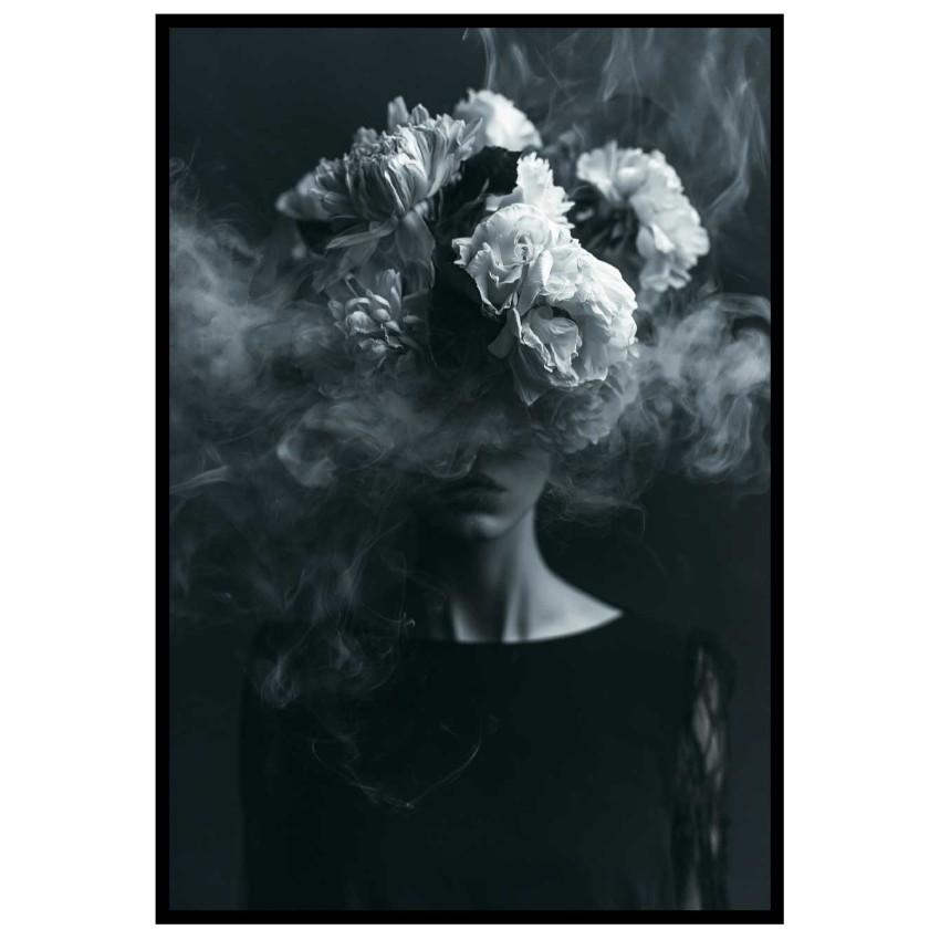 Fashion flower girl – Abstrakt Poster