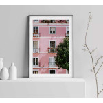 Rosa vacker byggnad - Hemtrevlig poster