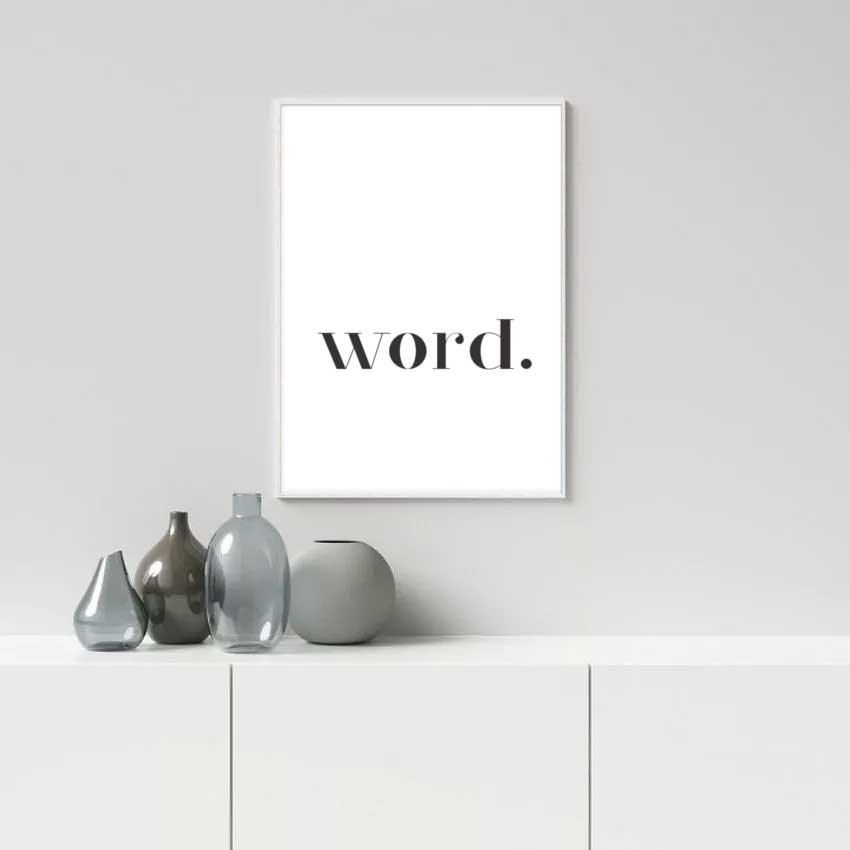Word - Simple text poster
