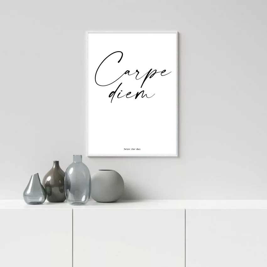 Carpe diem trendy text poster