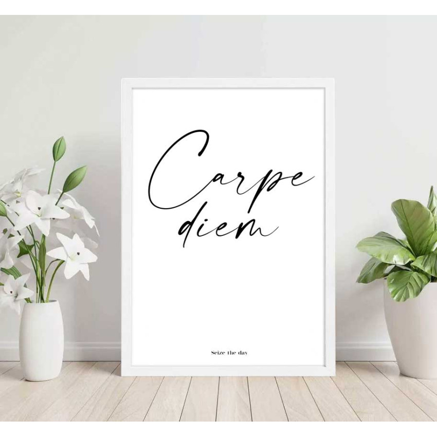 Carpe diem trendy text poster