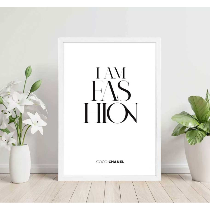 I am fashion trendig text poster