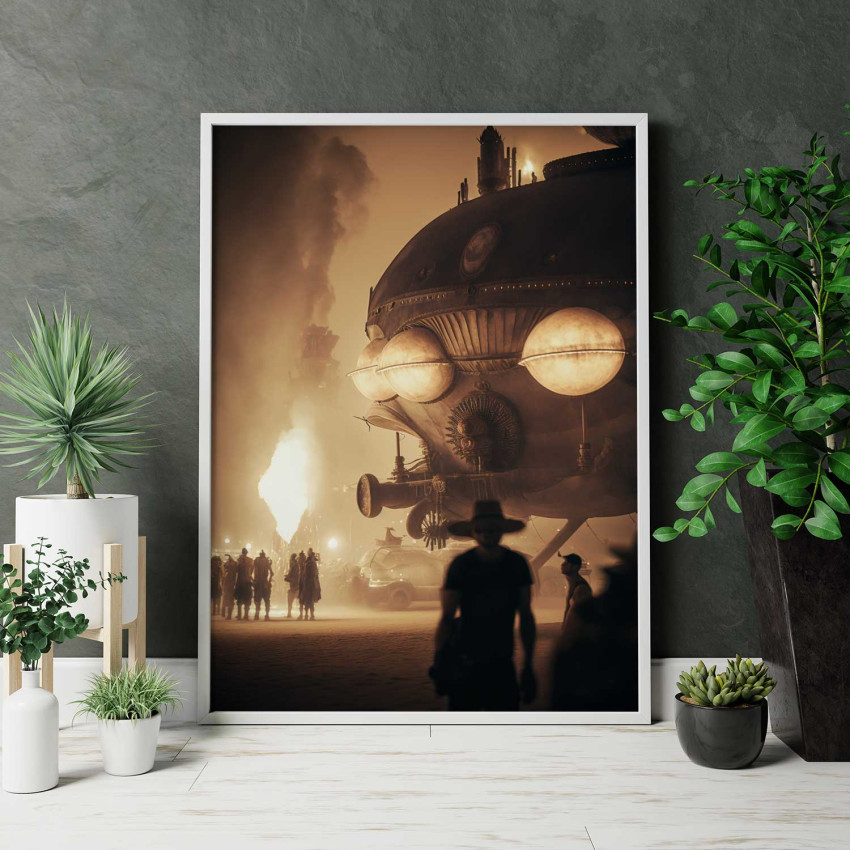 Steamy Airship - Poster