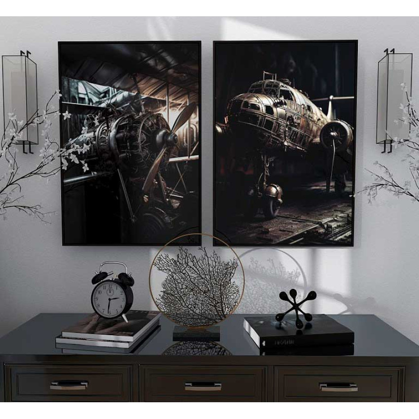 Steampunk Airplane - Poster