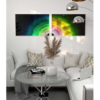 Abstrakt färgkonst - Panorama perfect pair posters Abstrakt färgkonst - Panorama perfect pair posters