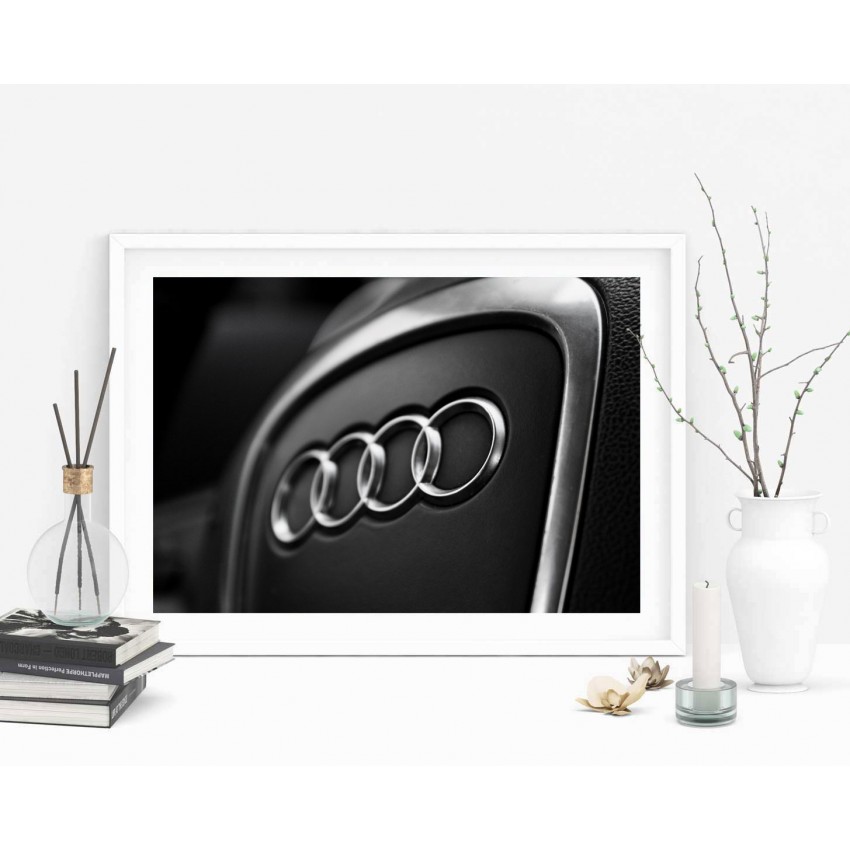 Audi steering wheel poster