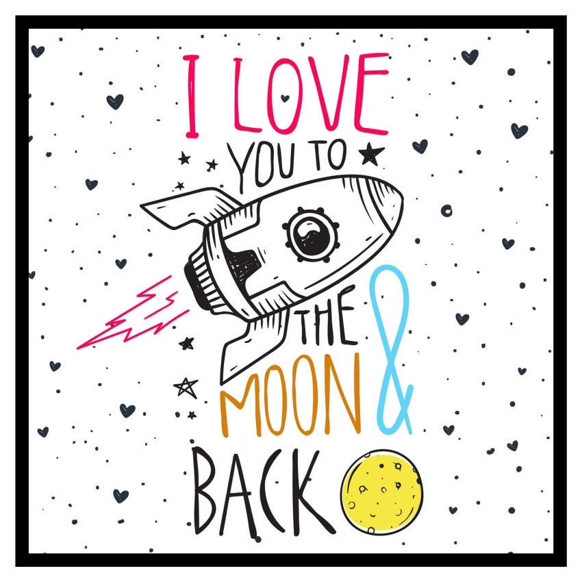 Love you to the moon - Affisch