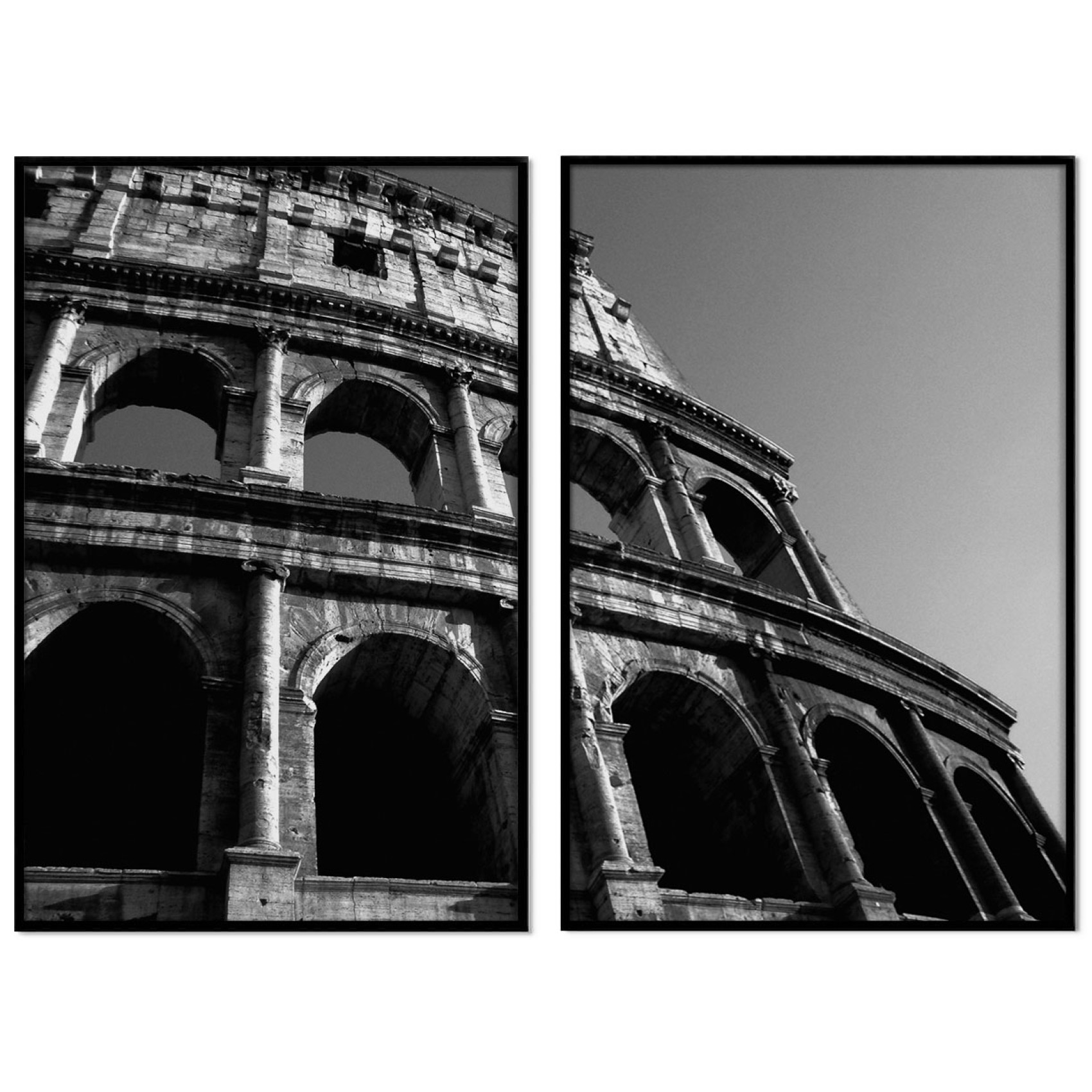 Colosseum - Tvådelad svartvit poster