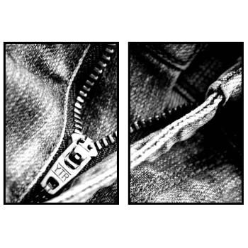 Jeans med öppen dragkedja - 2-delad poster