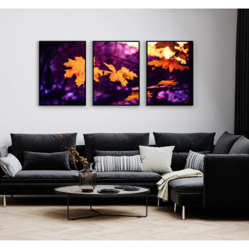 F&auml;rgglada l&ouml;v - Poster i tre delar