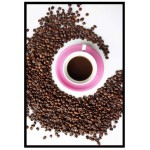 Rosa kaffekopp & bönor - Trendig kökstavla