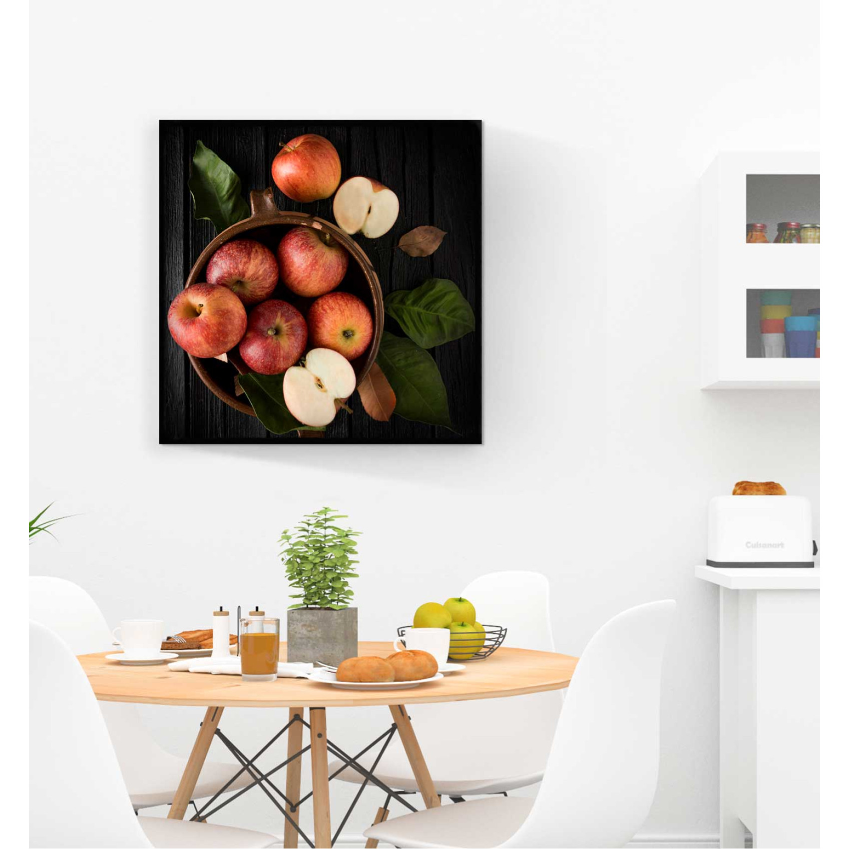 Röda äpplen - Fruktig & fyrkantig köksposter