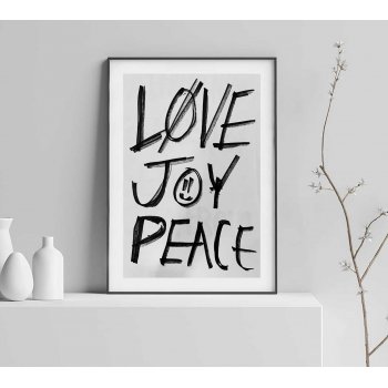 Love Joy Peace - Trendig text poster