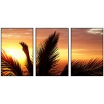 Exotic Palm Trees in the Sunset - Poster in Three Pieces