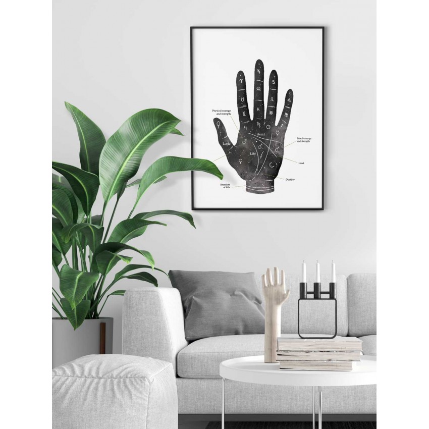 Palmistry - Trendig & svartvit affisch