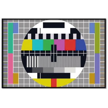 TV-rutans testbild - Retro poster