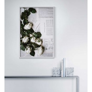 Roses and newspapers - Simple Poster