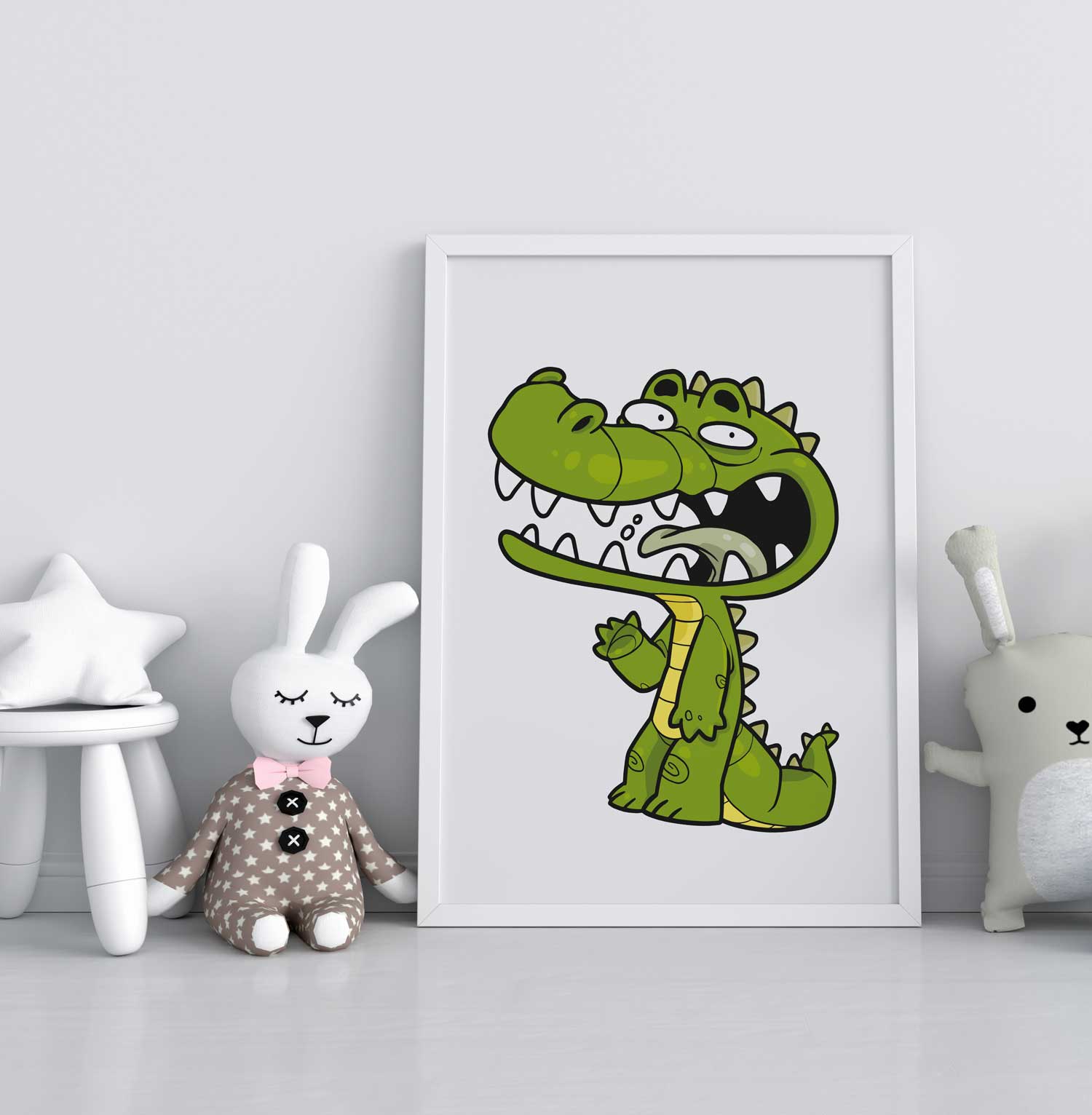 NYHET! Tokig krokodil plansch