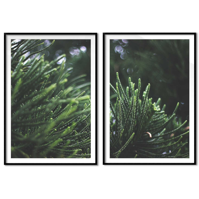 Green Leaves - Two Piece Poster
