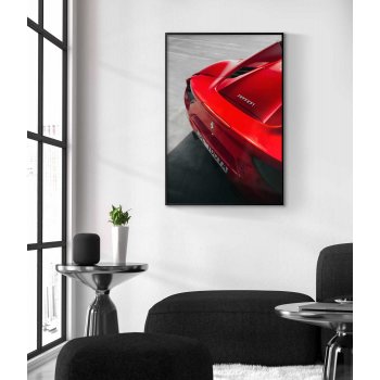 Sports car Ferrari - Red poster