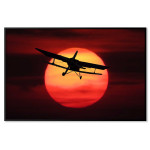 Airplane Sunset Poster