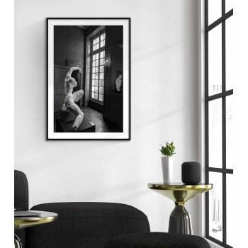 Museum staty - Svartvit elegant poster
