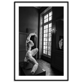Museum staty - Svartvit elegant poster