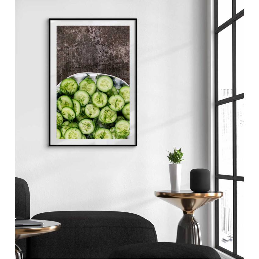 Simple kitchen poster - Green cucumber