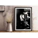 Abstrakt & svartvit café poster