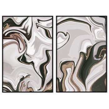 Artistic marble - Tvådelad & konstnärlig tavla