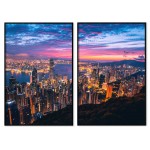 Downtown Hongkong - Färgglad perfect pair poster
