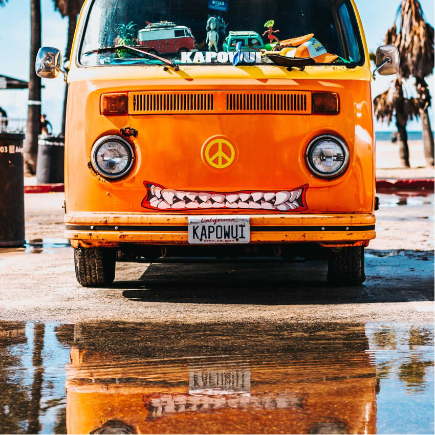 Classic old car poster