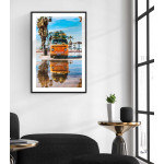 Classic old car poster