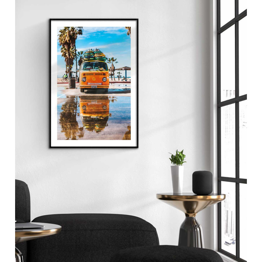 Classic old car poster