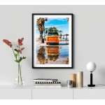 Classic old car poster