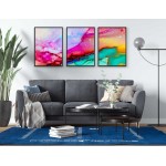 Abstrakt färg - Färgglad poster i tre delar Abstrakt färg - Färgglad poster i tre delar