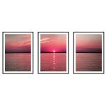 Three Piece Poster - Beautiful Sea and Sunset