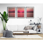 Three Piece Poster - Beautiful Sea and Sunset